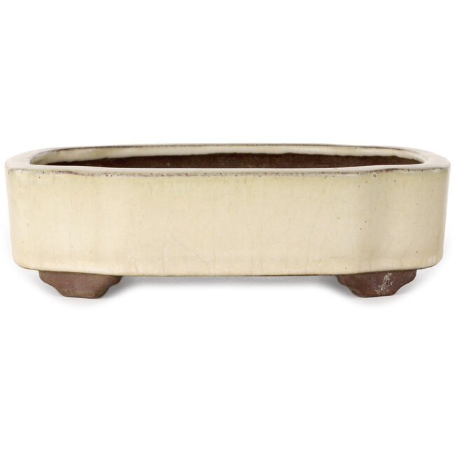 Mokko off-white bonsai pot by Yamaaki - 255 x 210 x 70 mm