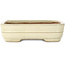 Rectangular off-white bonsai pot by Yamafusa - 190 x 148 x 52 mm