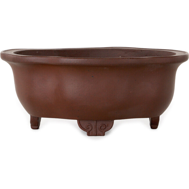 Mokko unglazed bonsai pot by Yamaaki - 185 x 157 x 78 mm