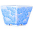 Pot à bonsaï hexagonal bleu clair à glaçure cristalline par Heian Senzan - 140 x 140 x 75 mm