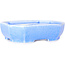 Oval light blue, crystal glaze bonsai pot by Heian Senzan - 161 x 132 x 50 mm
