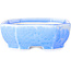 Oval light blue, crystal glaze bonsai pot by Heian Senzan - 161 x 132 x 50 mm