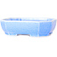 Oval light blue, crystal glaze bonsai pot by Heian Senzan - 161 x 132 x 50 mm