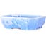 Pot à bonsaï ovale bleu clair à glaçure cristalline par Heian Senzan - 161 x 132 x 50 mm
