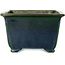Square green bonsai pot by Terahata Satomi Mazan - 225 x 225 x 140 mm
