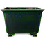 Vaso bonsai quadrato verde di Terahata Satomi Mazan - 225 x 225 x 140 mm