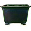 Vierkante groene bonsaipot van Terahata Satomi Mazan - 225 x 225 x 140 mm