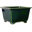 Vaso bonsai quadrato verde di Terahata Satomi Mazan - 225 x 225 x 140 mm