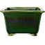 Vaso bonsai quadrato verde di Terahata Satomi Mazan - 196 x 196 x 118 mm