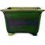 Maceta cuadrada para bonsái verde de Terahata Satomi Mazan - 196 x 196 x 118 mm