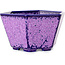 Hexagonal purple, crystal glaze bonsai pot by Heian Senzan - 140 x 140 x 75 mm