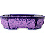 Oval purple, crystal glaze bonsai pot by Heian Senzan - 161 x 132 x 50 mm