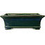 Rectangular green bonsai pot by Terahata Satomi Mazan - 278 x 245 x 90 mm