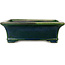 Rectangular green bonsai pot by Terahata Satomi Mazan - 278 x 245 x 90 mm