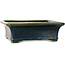 Rectangular green bonsai pot by Terahata Satomi Mazan - 278 x 245 x 90 mm