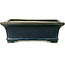 Rectangular green bonsai pot by Terahata Satomi Mazan - 278 x 245 x 90 mm