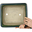 Rectangular green bonsai pot by Terahata Satomi Mazan - 278 x 245 x 90 mm