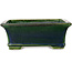 Maceta rectangular para bonsái verde de Terahata Satomi Mazan - 215 x 180 x 83 mm