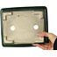 Rechthoekige groene bonsaipot van Terahata Satomi Mazan - 215 x 180 x 83 mm
