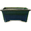 Rectangular green bonsai pot by Terahata Satomi Mazan - 197 x 168 x 70 mm