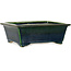 Rectangular green bonsai pot by Terahata Satomi Mazan - 197 x 168 x 70 mm