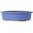 Oval blue bonsai pot - 355 x 290 x 85 mm