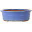 Oval blue bonsai pot - 355 x 290 x 85 mm