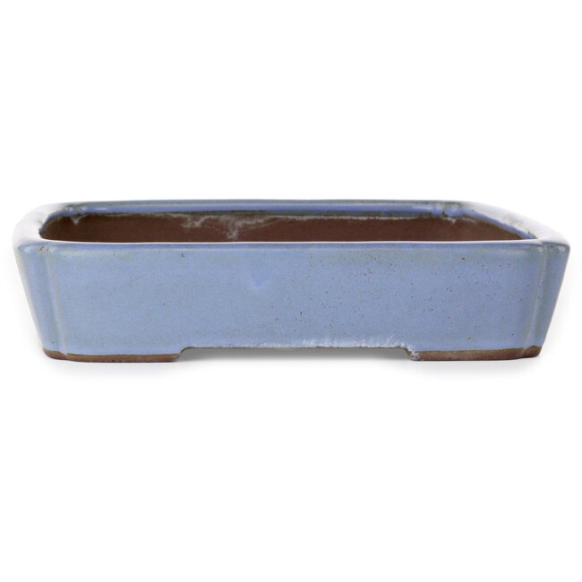 Vaso bonsai rettangolare blu di Yamaaki - 340 x 265 x 53 mm