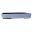 Rectangular  blue bonsai pot by Yamaaki - 340 x 265 x 53 mm