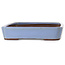 Maceta rectangular azul para bonsái de Yamaaki - 340 x 265 x 53 mm