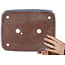 Rechthoekige blauwe bonsaipot van Yamaaki - 340 x 265 x 53 mm