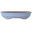 Oval light blue bonsai pot by Shuhou - 330 x 256 x 67 mm