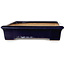 Rectangular dark blue bonsai pot by Reiho - 355 x 235 x 50 mm