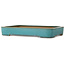 Rectangular teal bonsai pot by Reiho - 342 x 232 x 52 mm