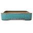 Rectangular teal bonsai pot by Reiho - 342 x 232 x 52 mm