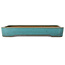 Rectangular teal bonsai pot by Reiho - 342 x 232 x 52 mm
