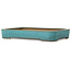 Rectangular teal bonsai pot by Reiho - 342 x 232 x 52 mm