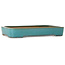 Rectangular teal bonsai pot by Reiho - 342 x 232 x 52 mm