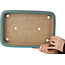 Rectangular teal bonsai pot by Reiho - 342 x 232 x 52 mm