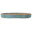 Oval teal bonsai pot by Haru Matsu - 325 x 237 x 37 mm