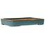 Rectangular teal bonsai pot by Reiho - 253 x 175 x 37 mm