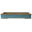 Rectangular teal bonsai pot by Reiho - 253 x 175 x 37 mm