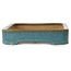 Rectangular teal bonsai pot by Reiho - 253 x 175 x 37 mm