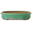 Oval green bonsai pot by Yamafusa - 345 x 270 x 55 mm