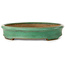 Oval green bonsai pot by Yamafusa - 345 x 270 x 55 mm