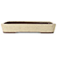 Oval off-wh bonsai pot by Yamaaki - 335 x 260 x 55 mm