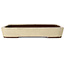 Oval off-wh bonsai pot by Yamaaki - 335 x 260 x 55 mm