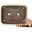 Rectangular off-wh bonsai pot by Yamaaki - 335 x 260 x 55 mm