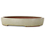 Vaso bonsai ovale bianco sporco di Yozan - 313 x 250 x 53 mm