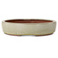 Vaso bonsai ovale bianco sporco di Yozan - 313 x 250 x 53 mm